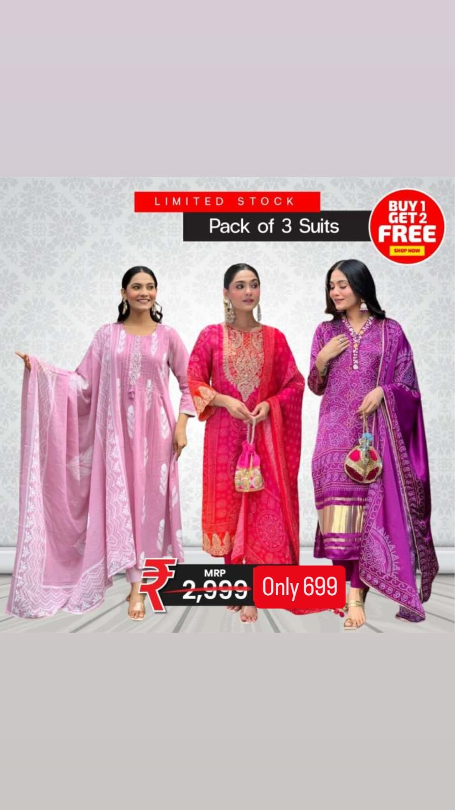 Trendy Women 3-Piece Suit Combo